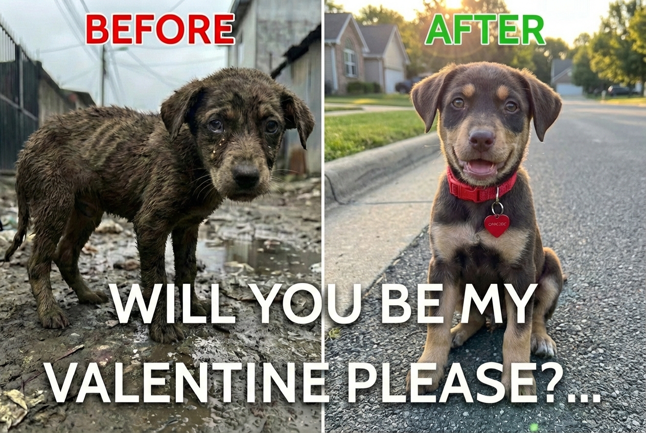 Dog transformation – before and after